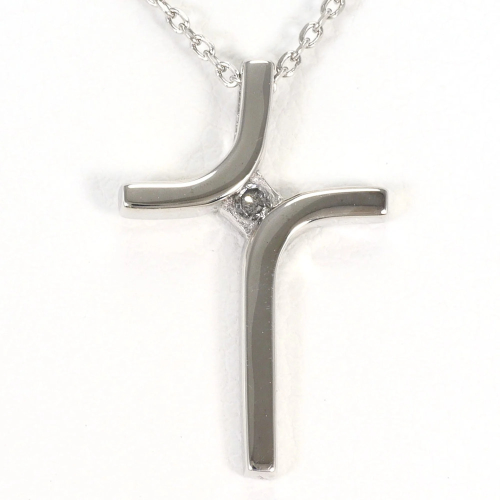 K10 10K WG White Gold Necklace with Diamond (no carat marking), Total Weight ...